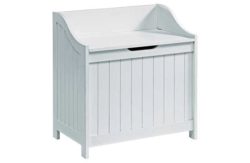 HOME Monks Bench Style Laundry Box - White